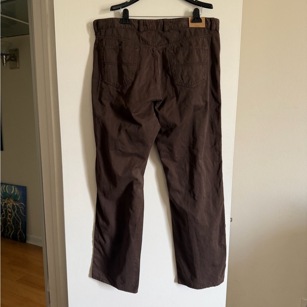 Ermenegildo Zegna Men’s Designer Brown Cotton Straight Leg Jeans size 42 EUC - Picture 5 of 13